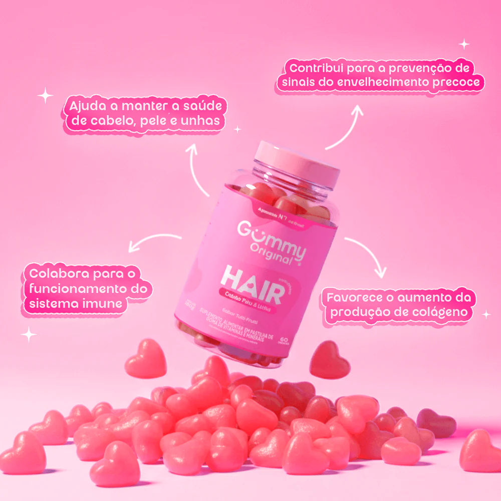 Gominhas Gummy Hair em formato de coração