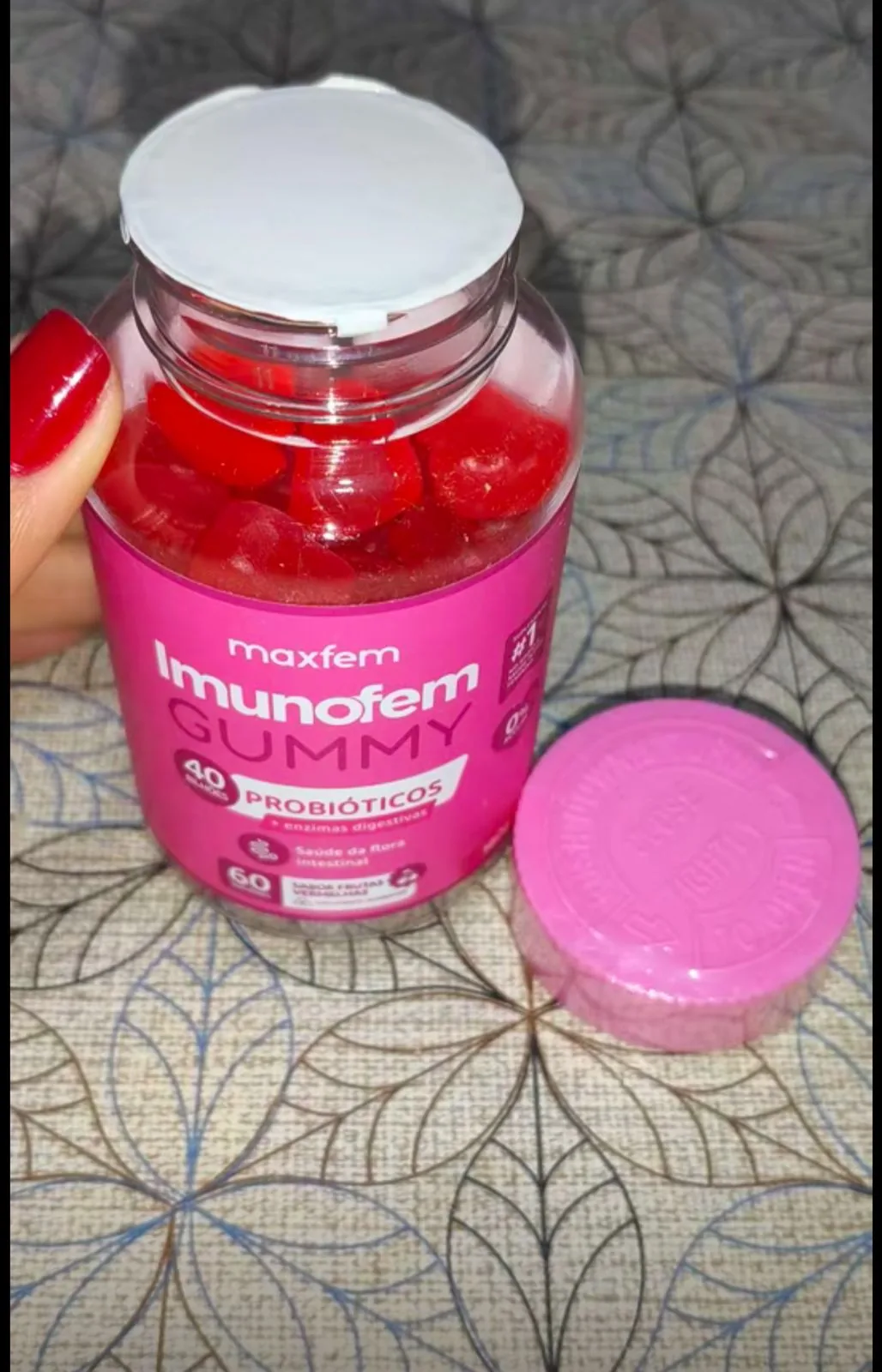 Foto do Imunofem Gummy enviada pela cliente